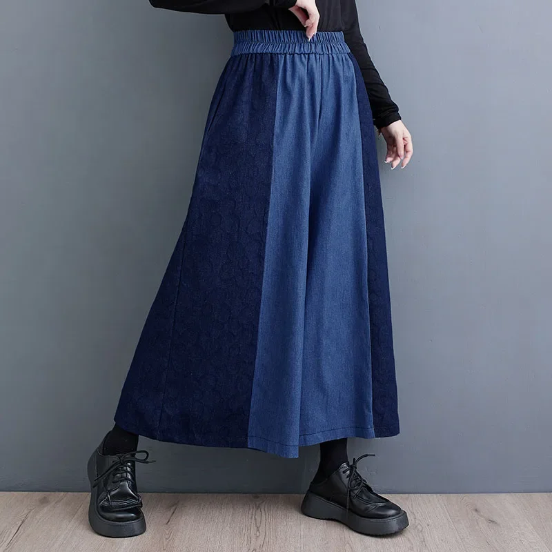 

Wide Leg Palazzo Pants High Waist Casual Parachute Baggy Elasitc Waist Relaxed Y2K Track Pant Plus Size Capris Oversize Culottes