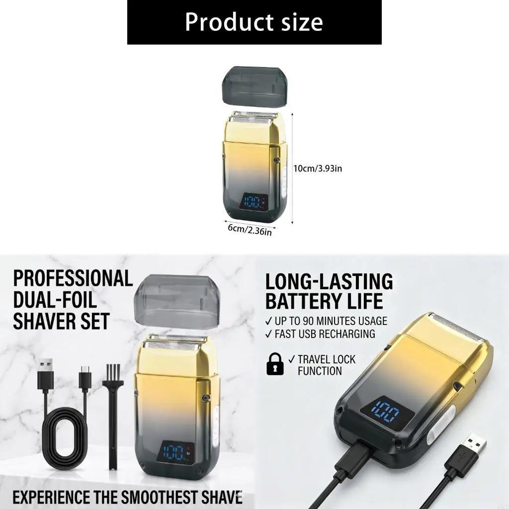 J6PE Contemporary Electric Groomer For Men Small Design LED Power Monitor