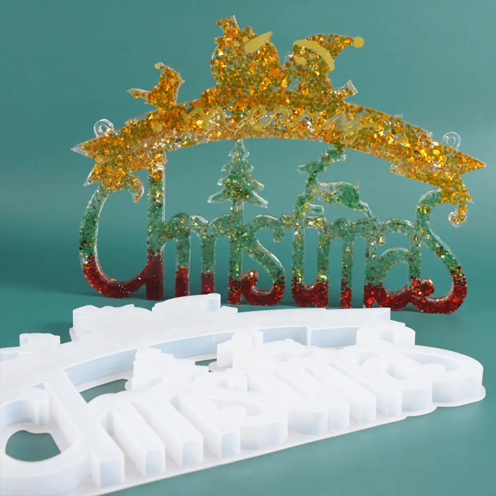 

DIY Christmas Hanging Tag Silicone Mold High Transparency Flexible Crystal Clear Epoxy Resin Craft Mold for Handmade Ornaments