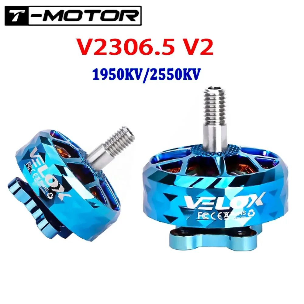 T-Motor VELox VELoce V 2306,5 V2 1950KV 6S 2550KV 4S Brushless Motor W/4mmTitanium alloy shaft 4-5 inch propeller for RC FPV dro