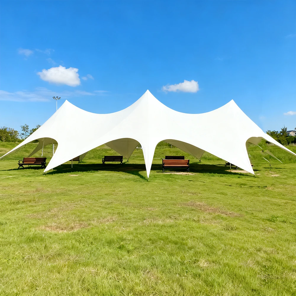 

STLF YG Sky Dome Tri-Peak Summit Campsite Tent Rainproof Sun-Blocking Giant Canopy Polyester 6-8 Person All Seasons