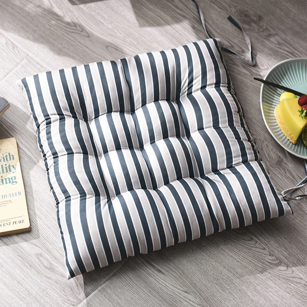 

2pcs Striped Pattern Thick Home Seat Cushion Office Chair Cushion Cute Fashion Practical Comfortable Gift For Family