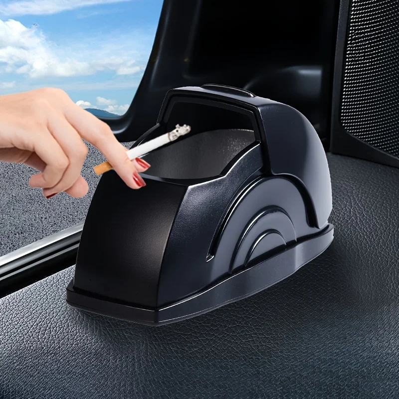 Universal Windproof Car Ashtray, Heavy Metal Structure, Anti Fly Ash Cigarette Tray for Vehicle Home Office Daily Use view 4
