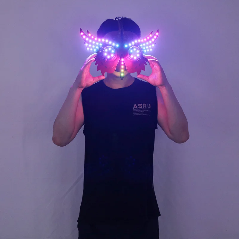 

Halloween LED Light up Mask Animal Cosplay Anime Accessories Adult Men Women Nightclub Ballroom Party Dress up Wear 2025