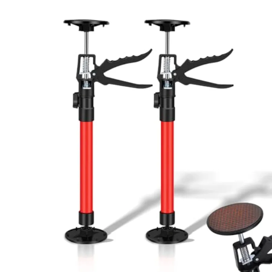 

2Pack Cabinet Jacks for Installing Cabinets Adjustable Support Pole 20" to 45" Premium Steel Support Rod Third Hand Tool for In