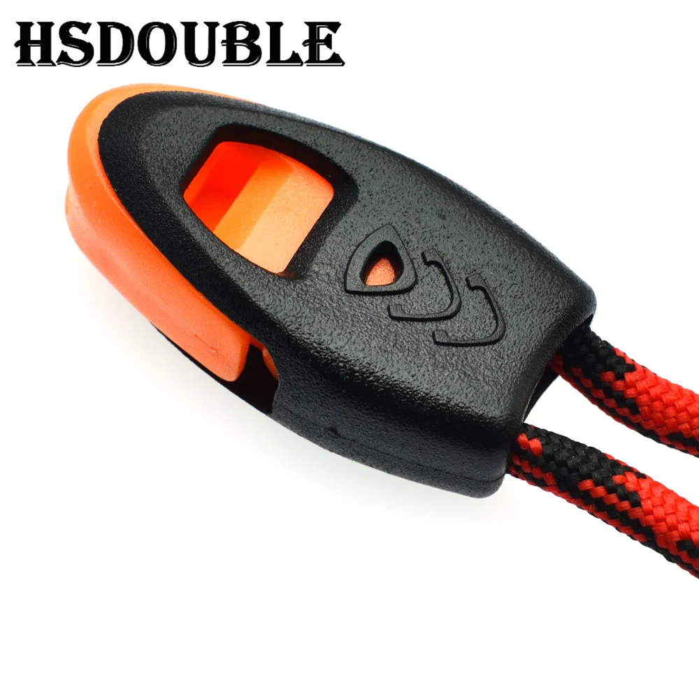 Emergency Whistle Zipper Pull Cord Ends Lock Paracord Knife Lanyard Survival Outdoor Camping Travel Kits