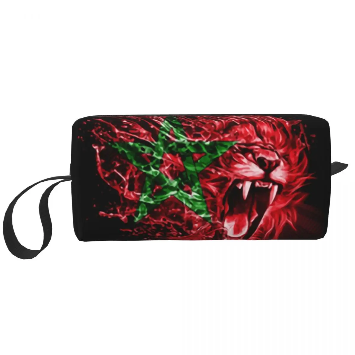 Moroccan Flag Morocco Lion Makeup Bag Women Travel Cosmetic Organizer Fashion Storage Toiletry Bags