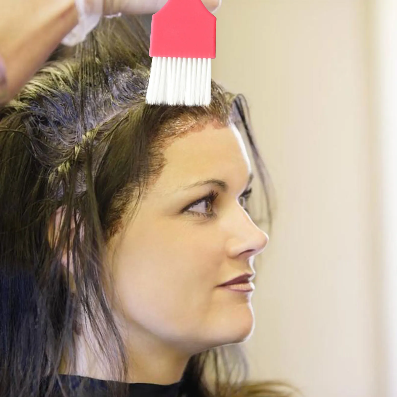 2 قطعة فرشاة مقبض طويل تلوين مشط للمنزل صالون الحلاقة تلوين الشعر مشط استخدام أداة توزيع لون الشعر