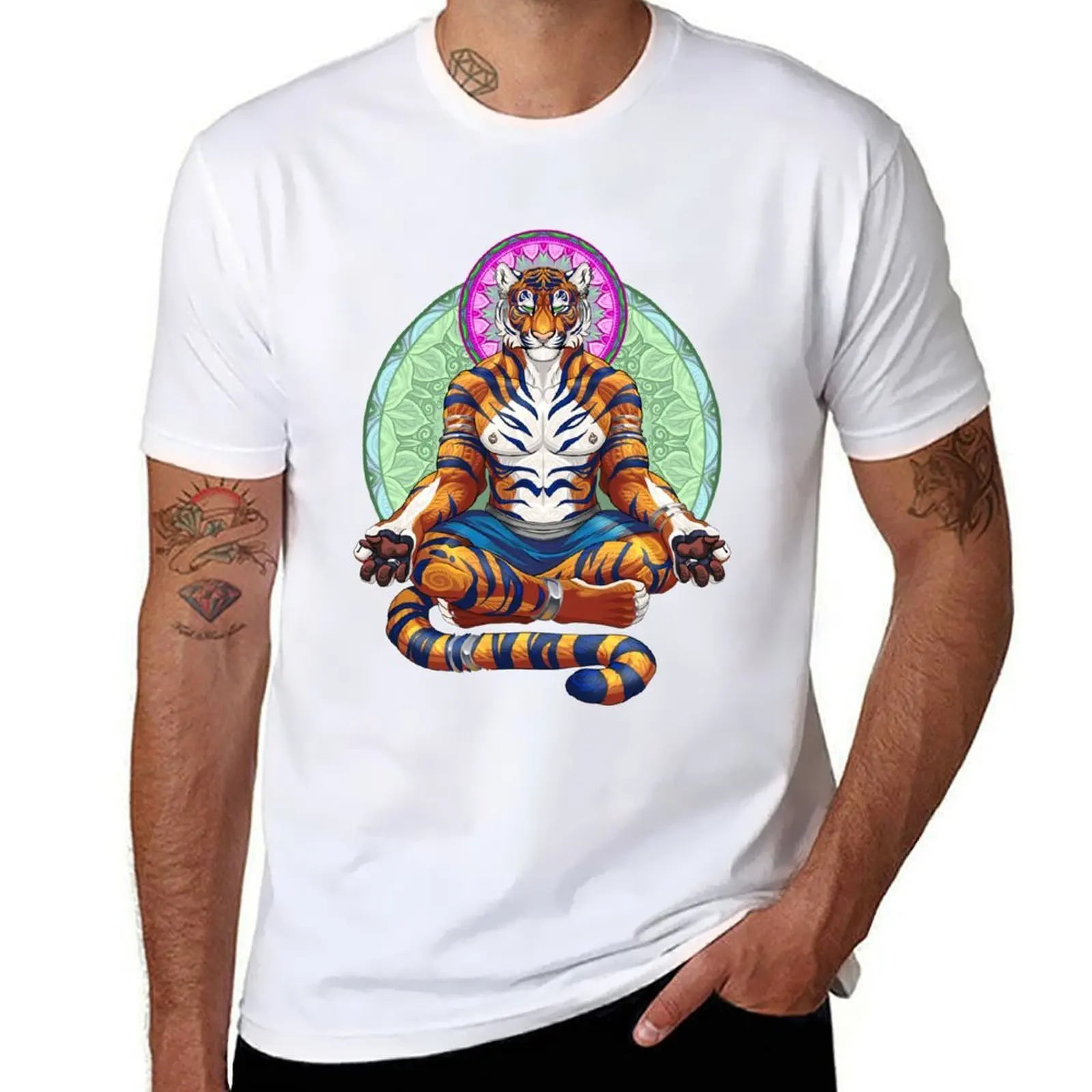 

Meditations I Tiger Man T-Shirt cotton t shirt man t shirts for man pack cotton T-Shirt