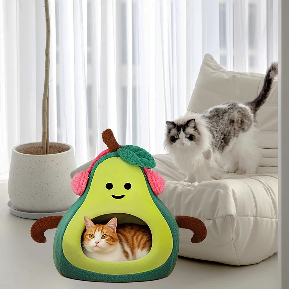 

Cat Bed Mattress Warm Soft Plush Indoor Pet Bed With Cover Removable Cat House Puppy Cave Sofa For Small Dogs Cats Kitten