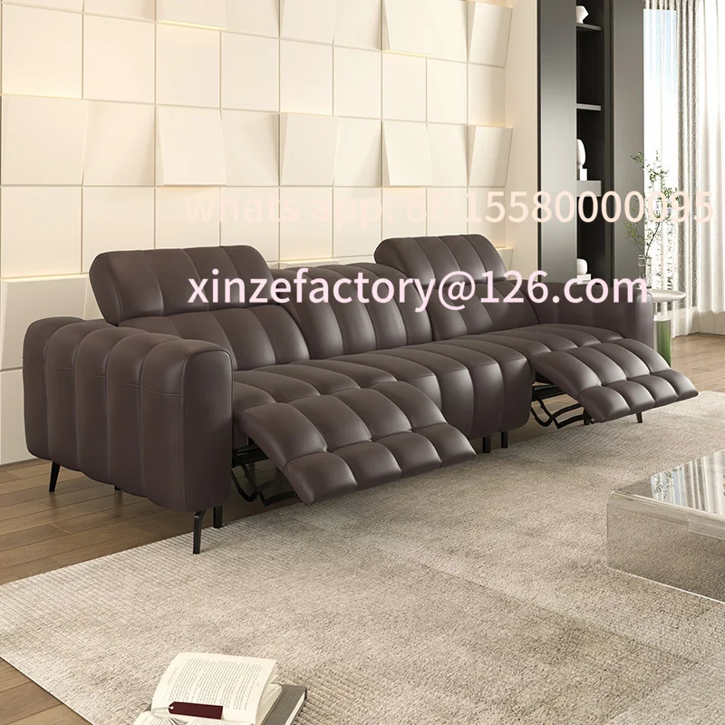 

Customizable first layer cowhide zero wall leather sofa