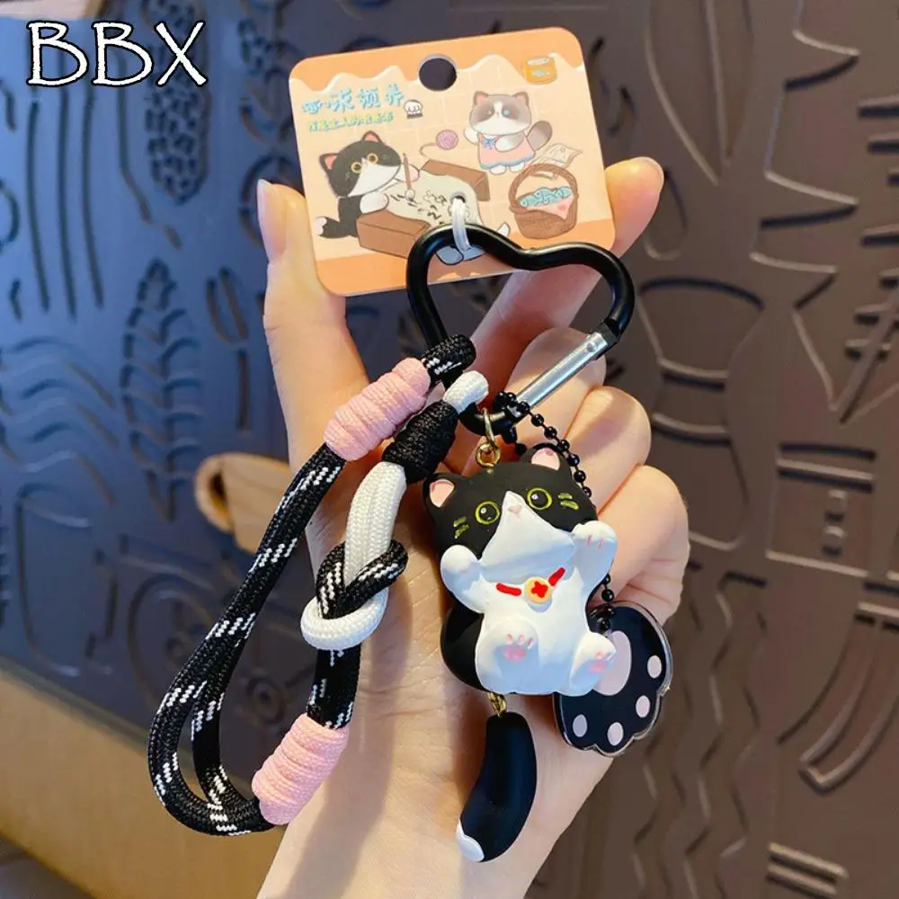 

Backpack Decoration Cat's Paw Puppy Cat Keychain Pattern Cartoon Siamese Cat Pendant Crafts Lucky Hairball Pupp Pendant Unisex
