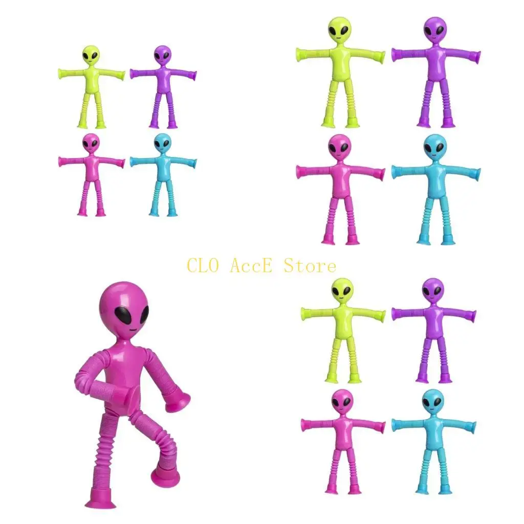 

16FE Telescopic Suction Cup Alien Toy Cartoon Puzzle Suction Cup Parent-child Toy