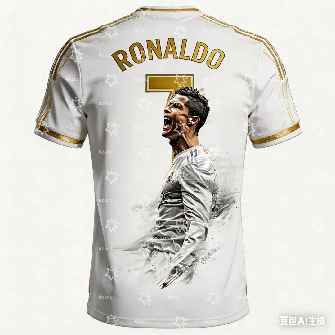 2026 Cristiano Ronaldo No. 7 Football Jersey Football Fan Gifts Summer Sports Men's T-Shirt Children's Clothing Tee Y2k Woman view 4