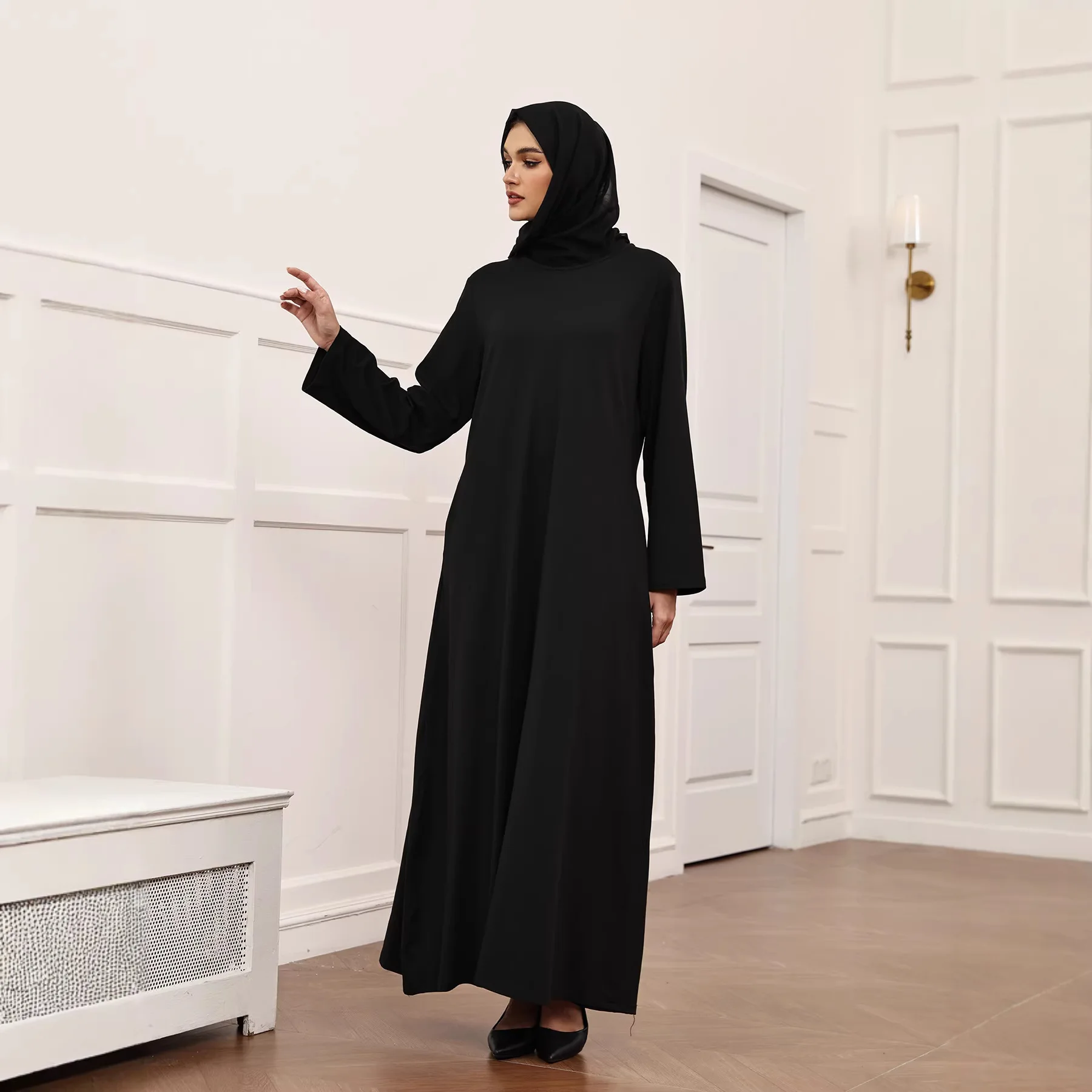 2026 eid djellaba muçulmano hijab vestido feminino preto abaya dubai kaftan árabe robe oração vestuário islam roupas tradicionais jalabiya