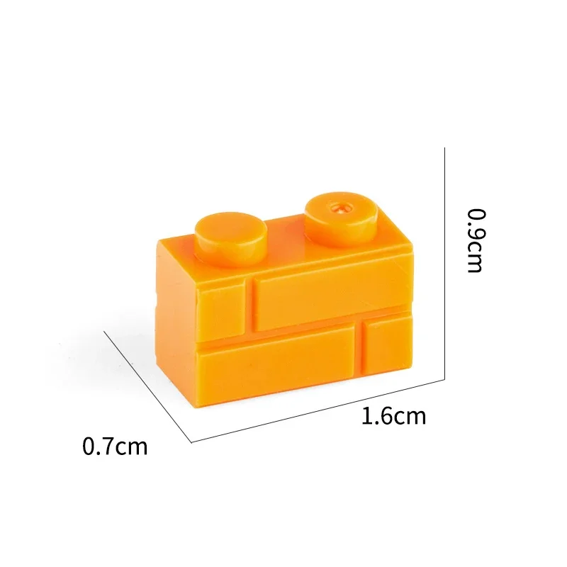 1x2dots Moc The Wall Brick 60pcs Mix Color DIY Classic Education Toy Parts Small Building Blocks Compatible with Lego Bricks