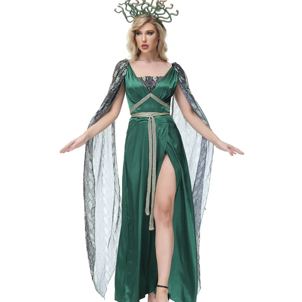 أزياء أثينا Godd Par كرنفال الملكة فرعون أداء الزي لوهوين تأثيري المرأة الملابس التقليدية للمسرح #5