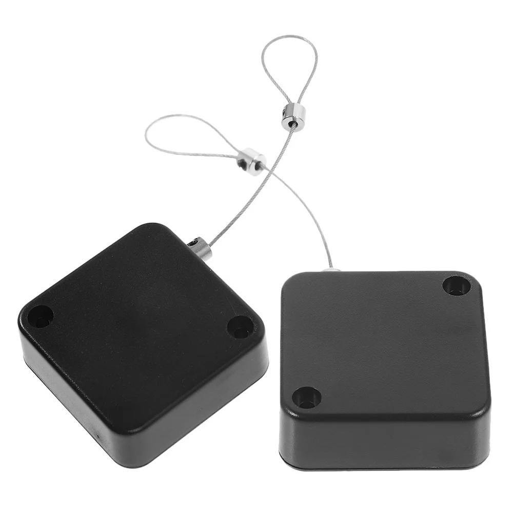 2Pcs Retractable Cable Tether Lock Anti Theft Steel Wire Holder Automatic Telescopic Security Case for Electronics Retail