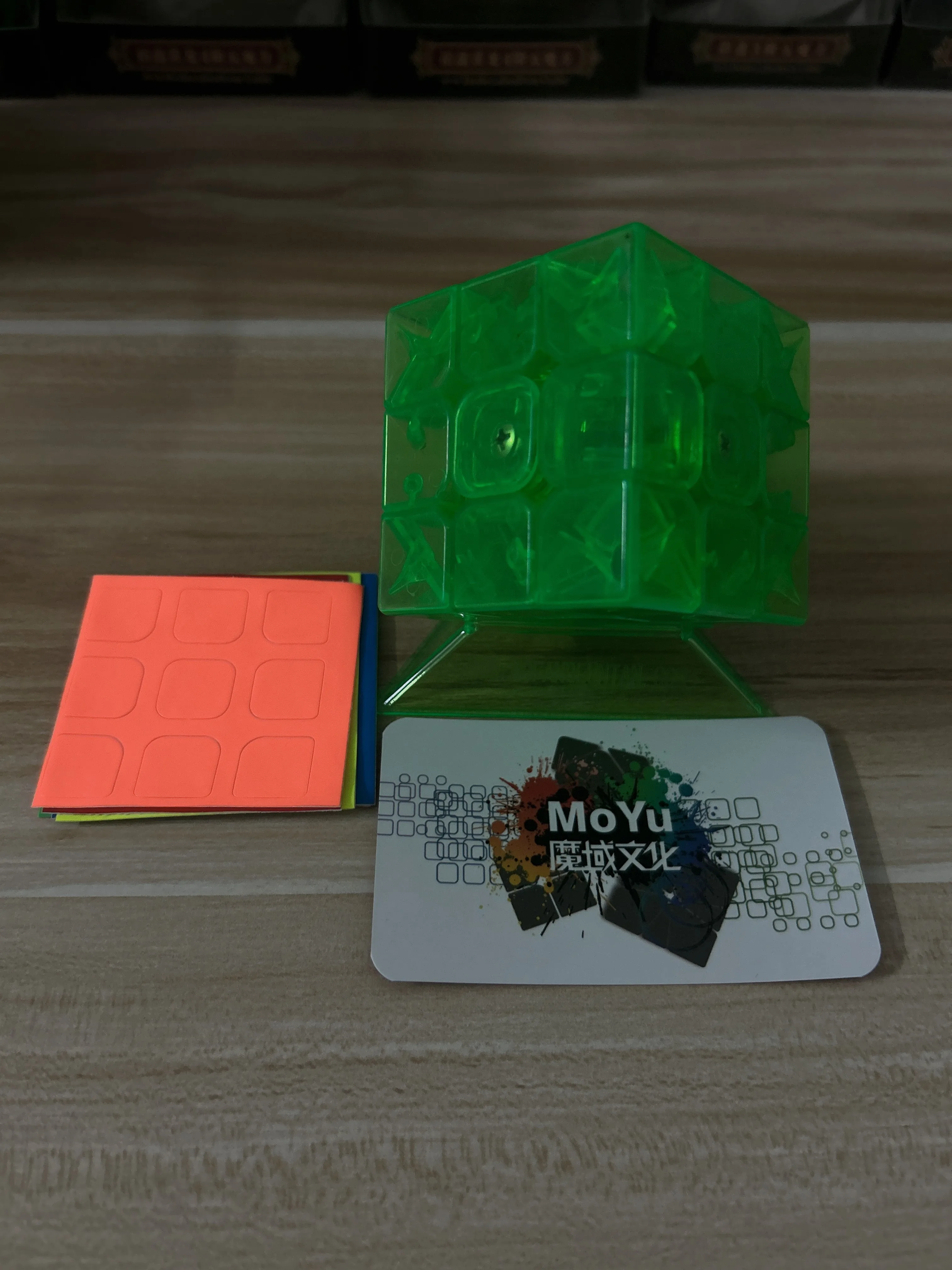 Moyu Limited Edition 3x3 Cube Pocket Cube Green Transparent Speed 3x3x3 Magic Cube Collection Profession Cube Education Toys