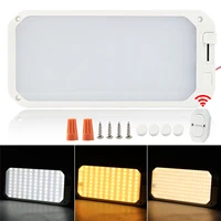 198LED RV Interior Camper lectura techo regulable lámpara de luz de techo para remolque autobús Camper caravana camión barco Accesorios