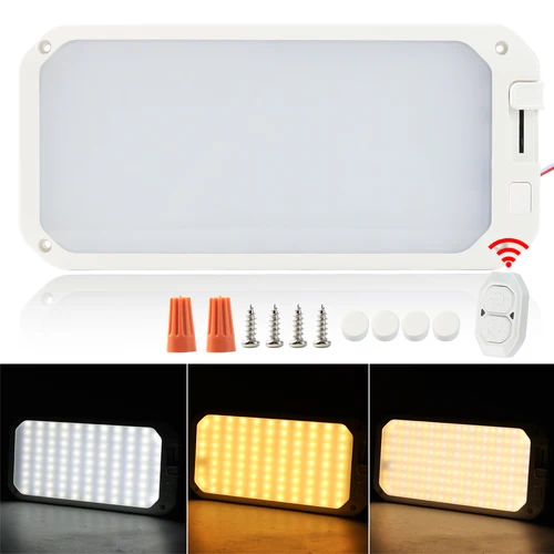 Imagen 1 del producto 198LED RV Interior Camper lectura techo regulable lámpara de luz de techo para remolque autobús Camper caravana camión barco Accesorios