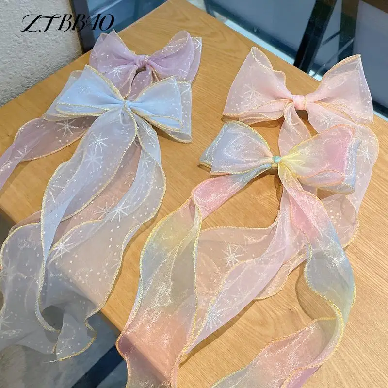 

Princess Hairpins Tassel Bowknot Hair Clip Ribbon Hairpins Headdresses Summer Girls Children's Fashion Hair Accessories