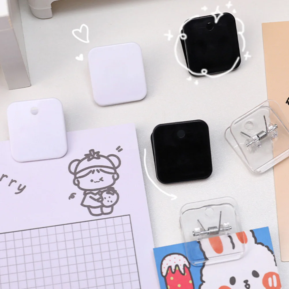 

Document Clips Square Folder Paperclip Holders for Desk Plastic Binder Kids Student
