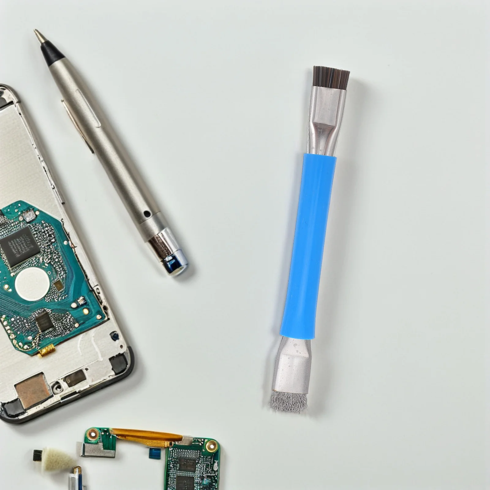 

2 Pcs Anti-static Cleaning Brush for Phones Cell Double Headed Electronic Steel Dual Cellphone Hairbrush