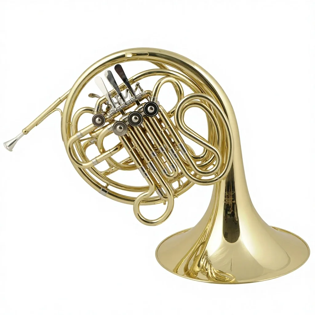 B Flat 3 Key Double French Horn Professional Brass Instrument