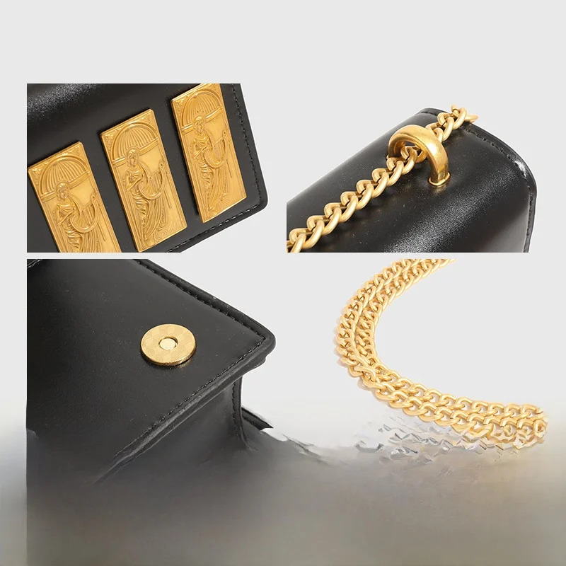

Faionable Women's oulder Bag Underarm Chain Small Square Bag Luxury mat Sle Casual Match PU Leather Handbag