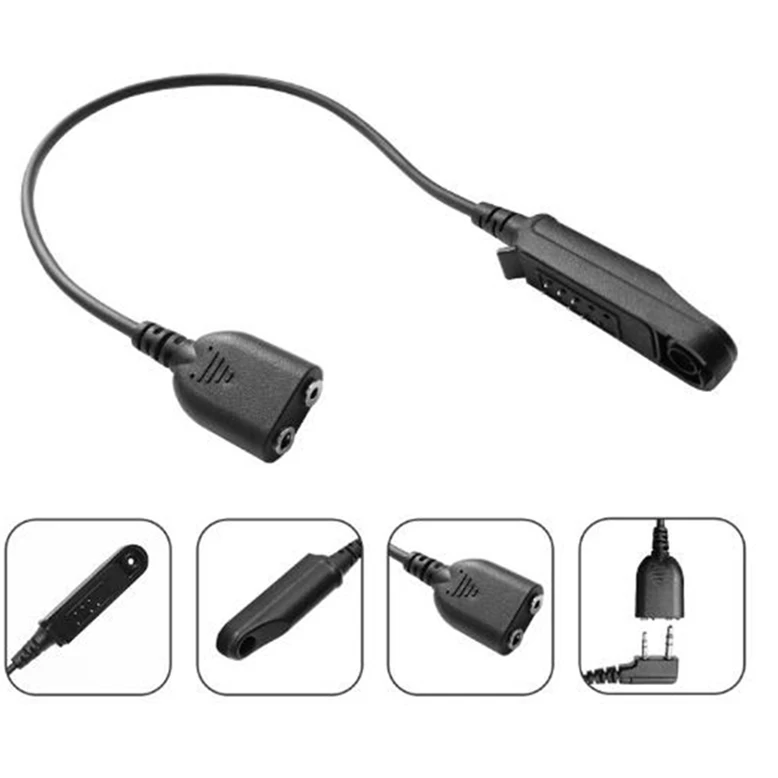 Waterproof Walkie talkie Headset  Accessories baofeng uv-9r Audio Adapter for BF-A58 BF-9700 UV-5S GT-3WP UV-XR for M Interface