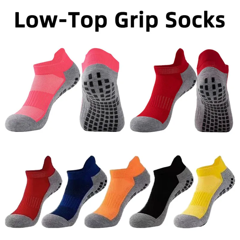 Sports Football Non-slip Silicone Sole Adults Men Women Soccer Socks Low-Top Indoor Yoga Grip Socks The Same Type As The Trusox