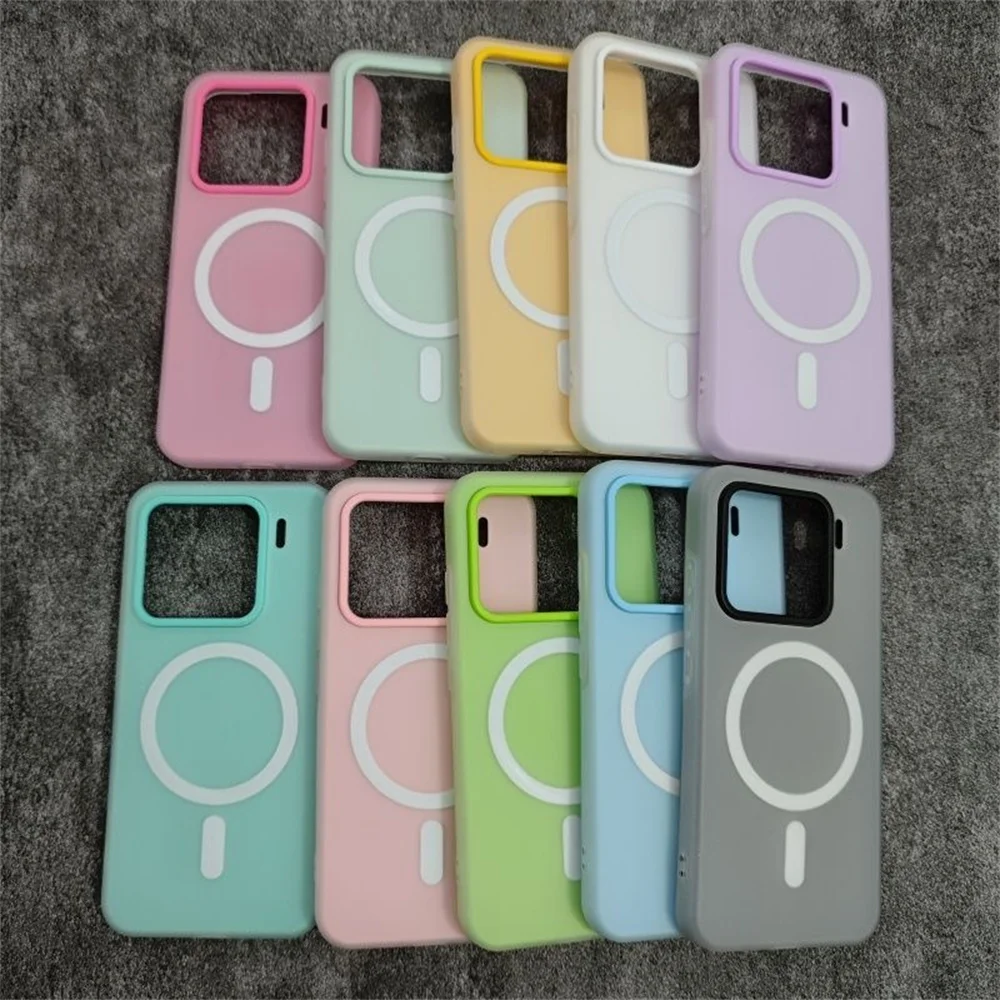 

Mi13 Case Jelly Color Magnetic 2 In 1 Design Cover For Xiaomi 13T 14 15 Pro Wireless Charging Phone Capa Funda