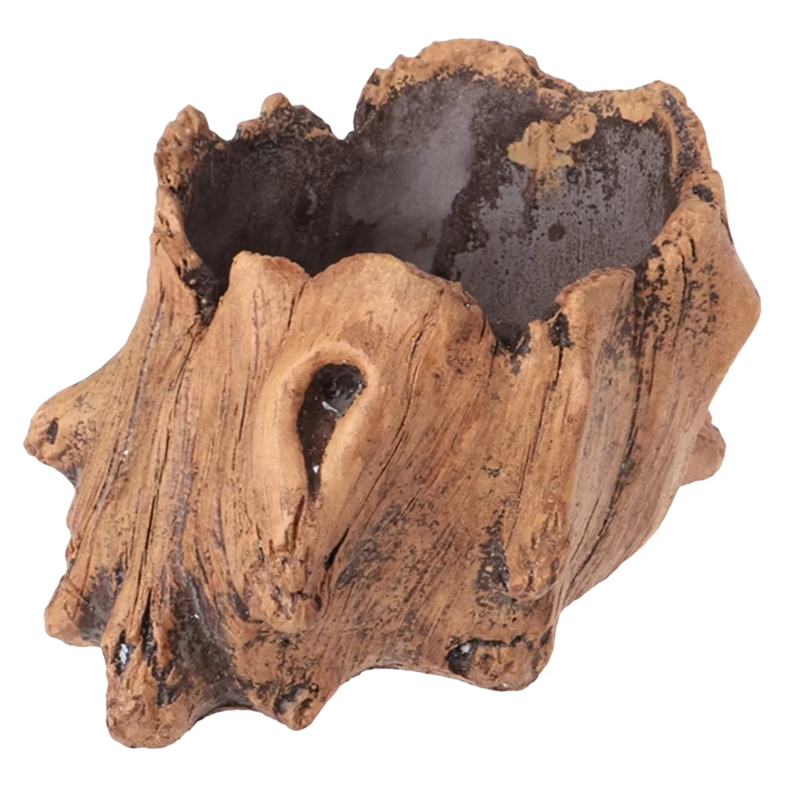 الزخرفية جذع الخرسانة زارع تقليد الخشب اناء للزهور لحديقة فناء فناء وعاء النبات الصغيرة الرجعية نمط فو الجذع