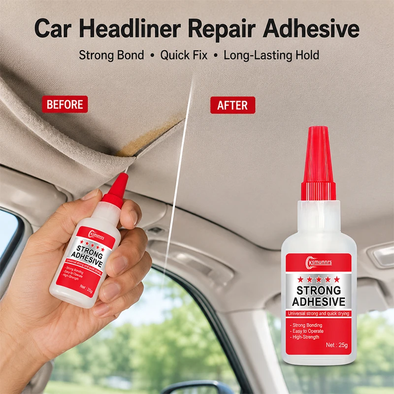 Automotive Repair Adhesive, Strong Plastic Bonding Glue for Car Interior Trim, Door Panels, Center Console and Bumper Repair