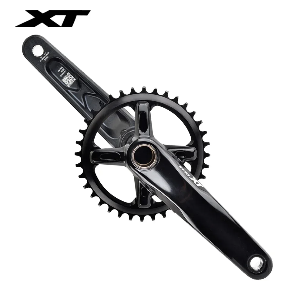 XT Bicycle Crankset 104BCD MTB Bike Crank Chainring Bike 170mm 175mm Bright Black 32T 34T 36T 38T Aluminum Alloy with Bottom