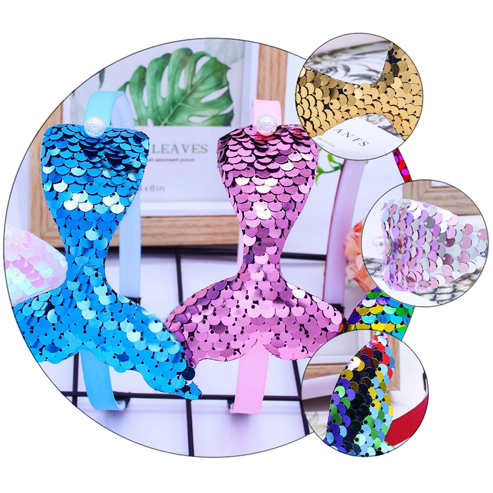 

6pcs Cartoon Hairb s Mermaid Tail Clips for Girls Birthday Party Accessories Yellow Green Blue Beige Multicolor Pink Kids