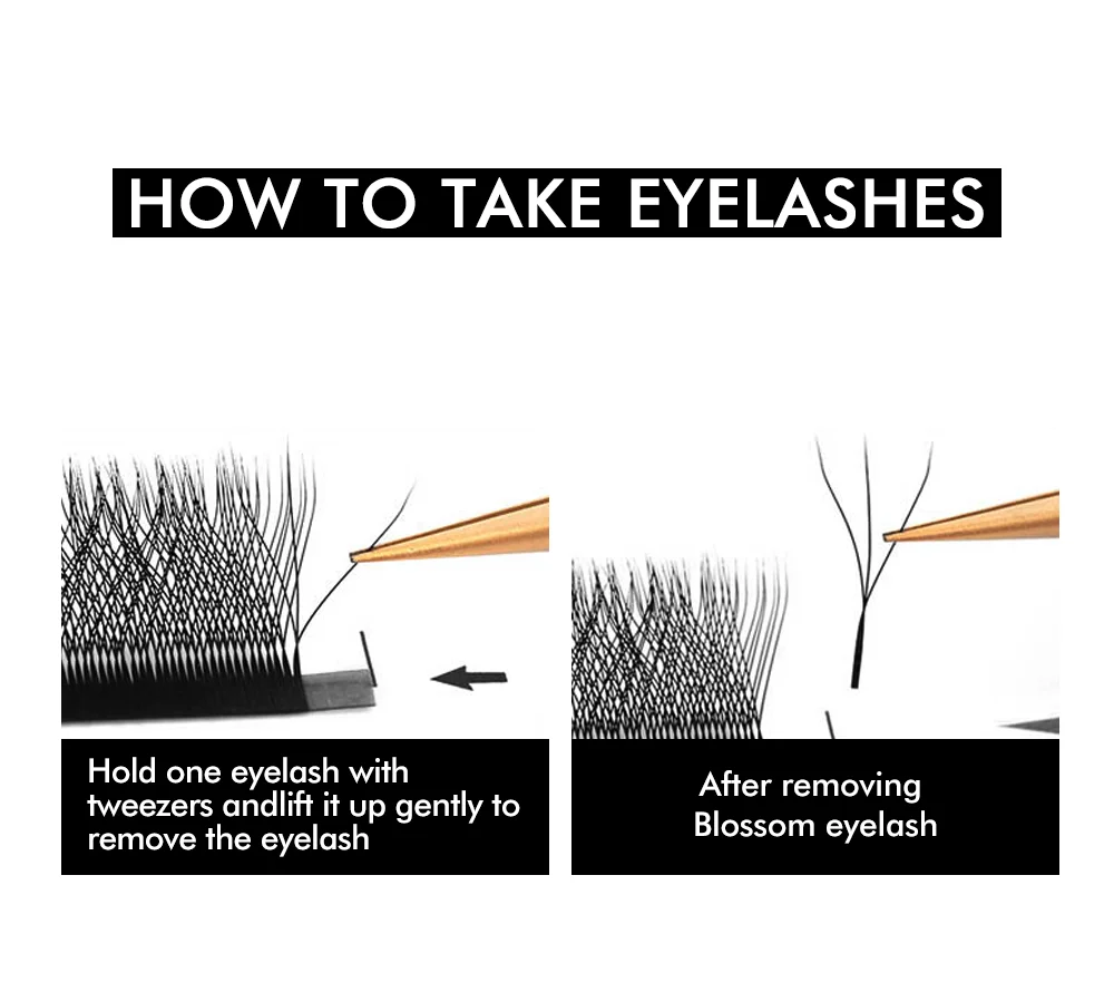 NATUHANA W Lashes Extension L LU(M) Curl Individual Mink YY Lashes 3D W-shaped Volume Fan Eyelash Extension