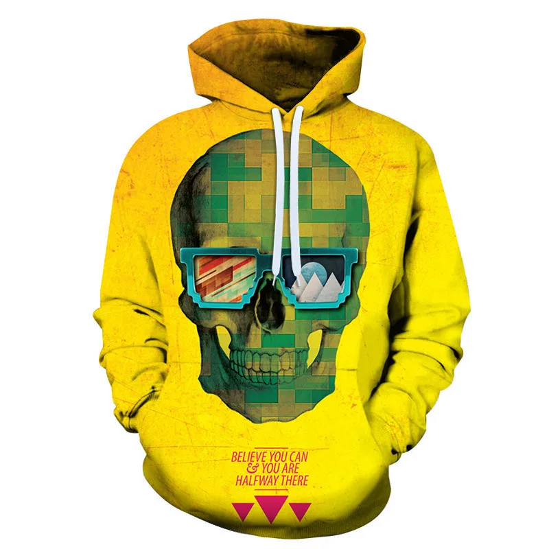 Day of The Dead Sugar Skull Funny Hoodie Hip Hop Graphic Sweatshirts Poleron Hombre Streetwear Unisex Harajuku Tracksuit