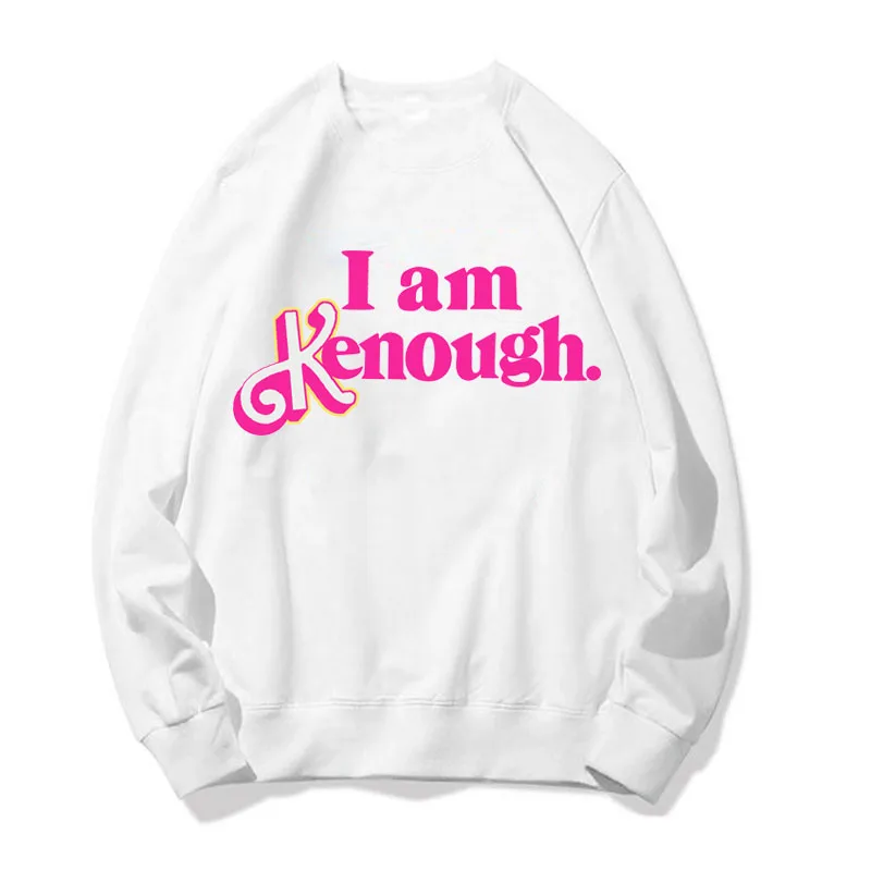 Sweat-shirt à manches longues pour femmes, pull imprimé I Am Kelough Letters, sweats à capuche pour femmes, vêtements décontractés pour couple d'amis, basique