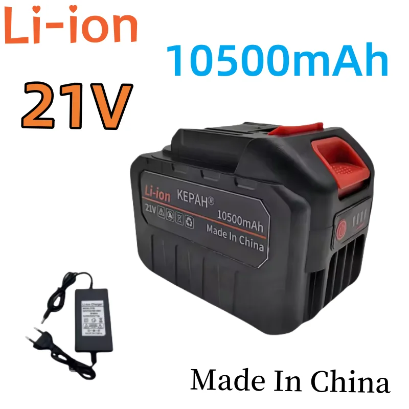 

21V 10500mAh Rechargeable Lithium-Ion Battery Suitable for Screwdrivers and Cordless et al Electric Tool Replaceable Batteries