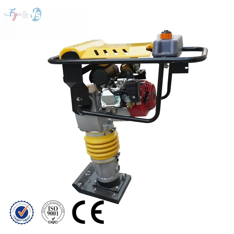 RM80 Portable petrol Tamping Rammer,5.5Hp Vibrating Jumping Jack Compactor, Handheld Soil Compactor for Road Construction