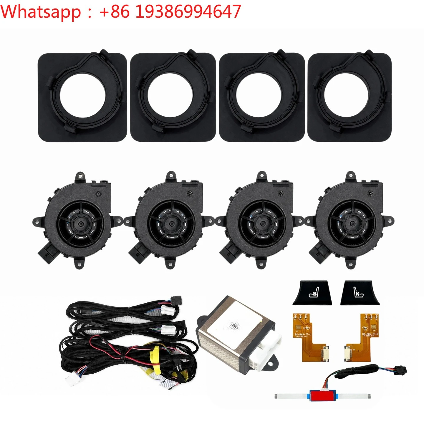 For Car Seat Ventilation System Compatible with BMW 5 Series F10 F18 G30 G38, 3-Speed Silent Cooling Fan Retrofit Kit