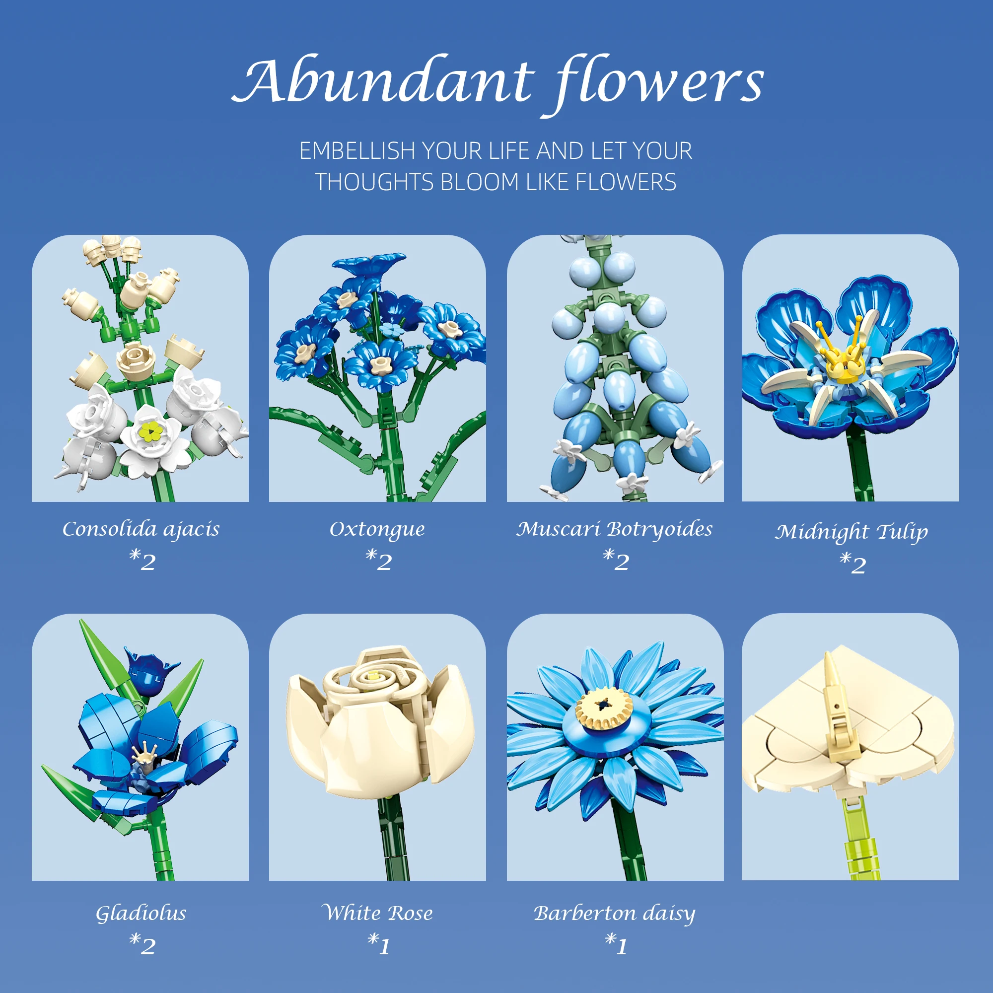 JJ9240 Tulpenstrauß, kreative Ornamente, Bausteine, Blumen-Montagespielzeug – Valentinstagsgeschenk/Muttertagsgeschenk für Mädchen