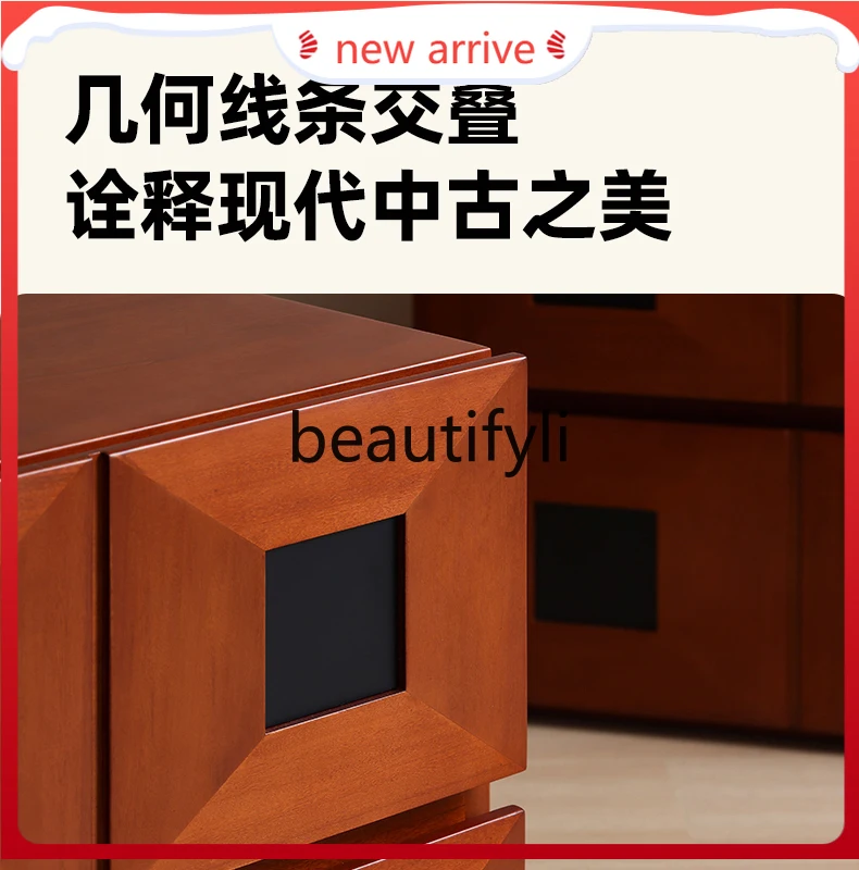 D2520 Solid wood module combination, card cabinet TV, storage storage, bookcase bedside table