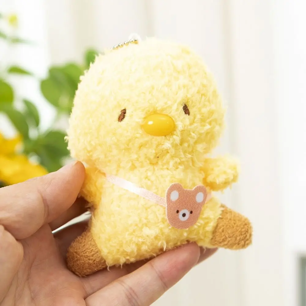 Porte-clés poussin en peluche drôle, doux, à la mode, pingouin en peluche, Animal Kawaii, pendentif poupée en peluche unisexe