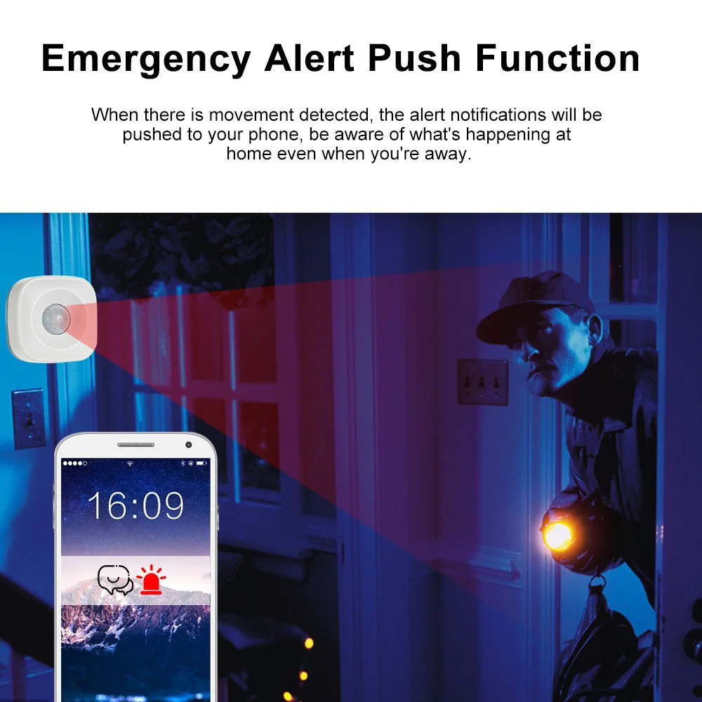Detector de movimiento ZigBee PIR alarma humana WiFi inalámbrica de alta sensibilidad sensor de presencia infrarroja tuya seguridad inteligente en