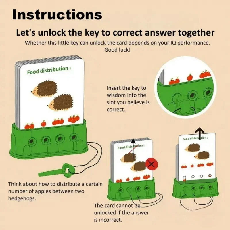 เด็กปริศนาของเล่นคิดเชิงตรรกะการฝึกอบรมปลดล็อคเกมความรู้ความเข้าใจล็อคเลือกของขวัญสําหรับเด็ก