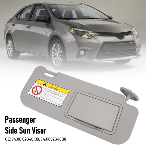 Imagen 2 del producto Parasol derecho de repuesto, visera frontal derecha 7431002G40B0, parasol gris para el lado del pasajero, accesorios interiores