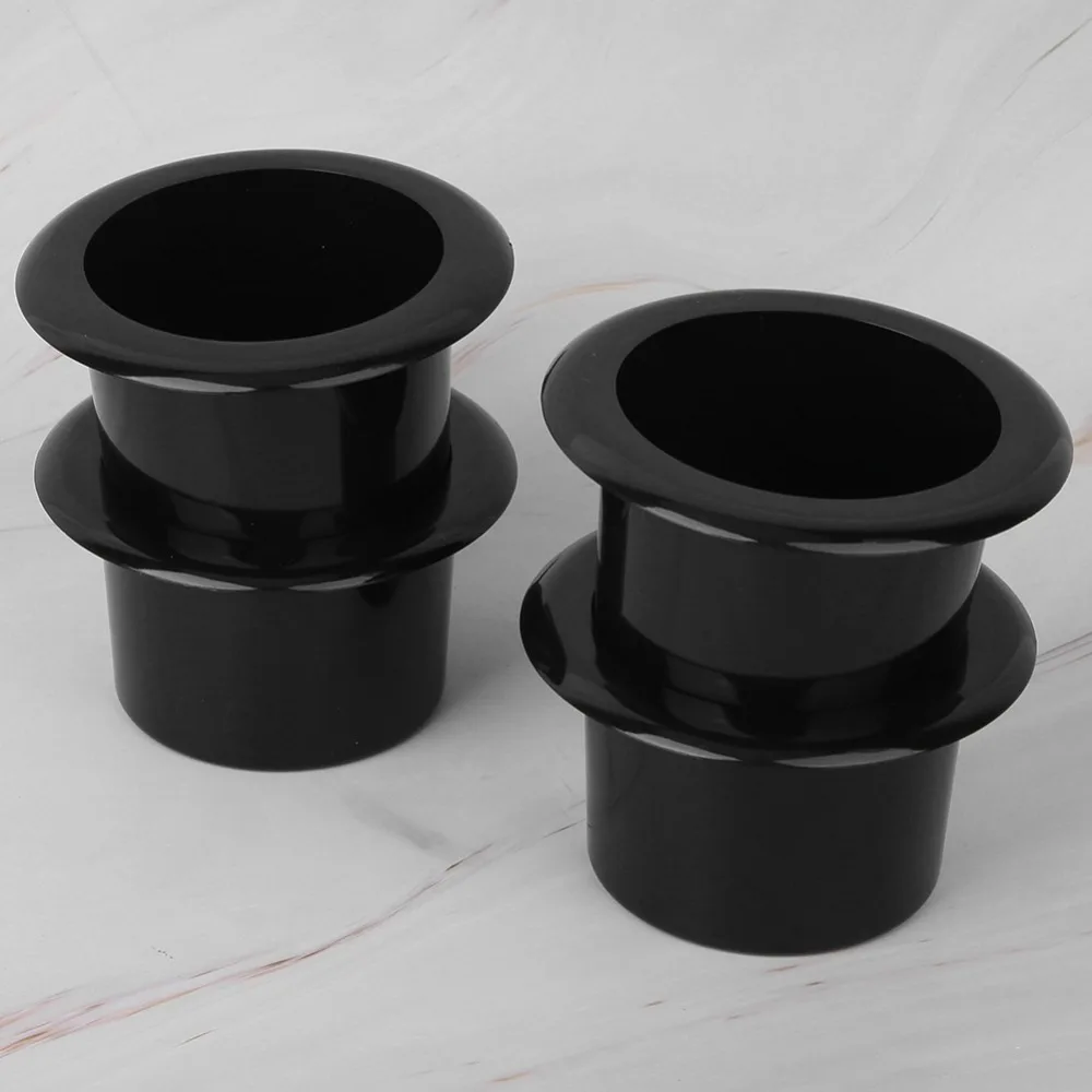 4Pcs ABS Plastic Cup Holder 110×63mm Black Plastic Cup Holder 85mm Inner Diameter Glossy Car Interior Decoration Boat Table